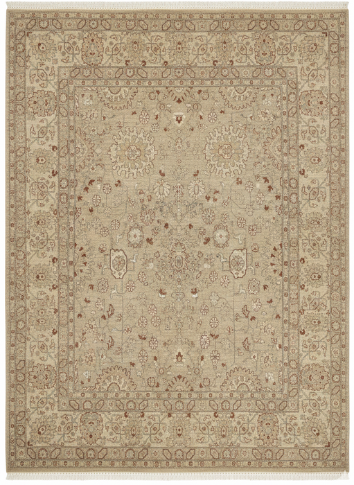 9'x12' Handgeknoopt Chobi wollen vloerkleed - Beige/Rood