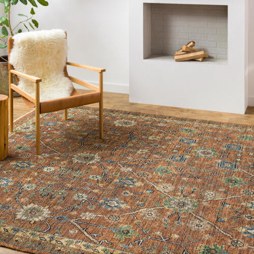 Reign handgemaakt wollen vloerkleed — Roest / Multi | REG-2301