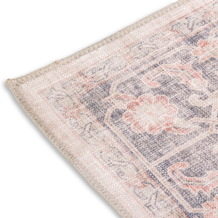 Hoogwaardig wasbaar antislipkleed – Blush Medallion (machine wasbaar)
