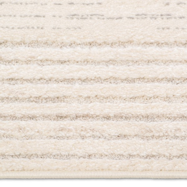 Modern geometrisch neutraal vloerkleed – Zacht aanvoelend Turks machinaal geweven (0,6 cm poolhoogte)
