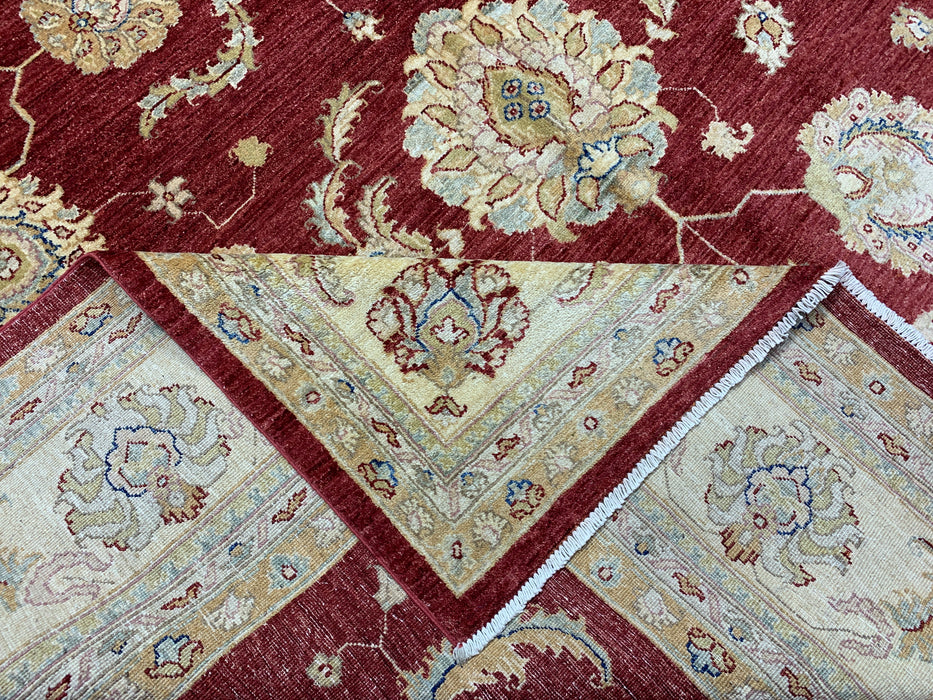 8'x10' Hand-Knotted Chobi Red/Ivory Area Rug – KB Rugs