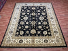 8'x10' Hand-Knotted Chobi Black/Ivory Area Rug – KB Rugs