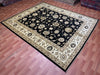 8'x10' Hand-Knotted Chobi Black/Ivory Area Rug – KB Rugs