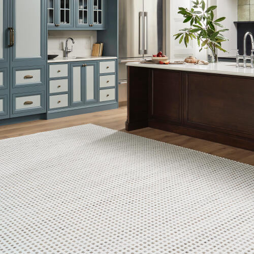 Ariel Handgeweven PET-vloerkleed — Wit / Taupe | AIL-2301 - colour & pattern