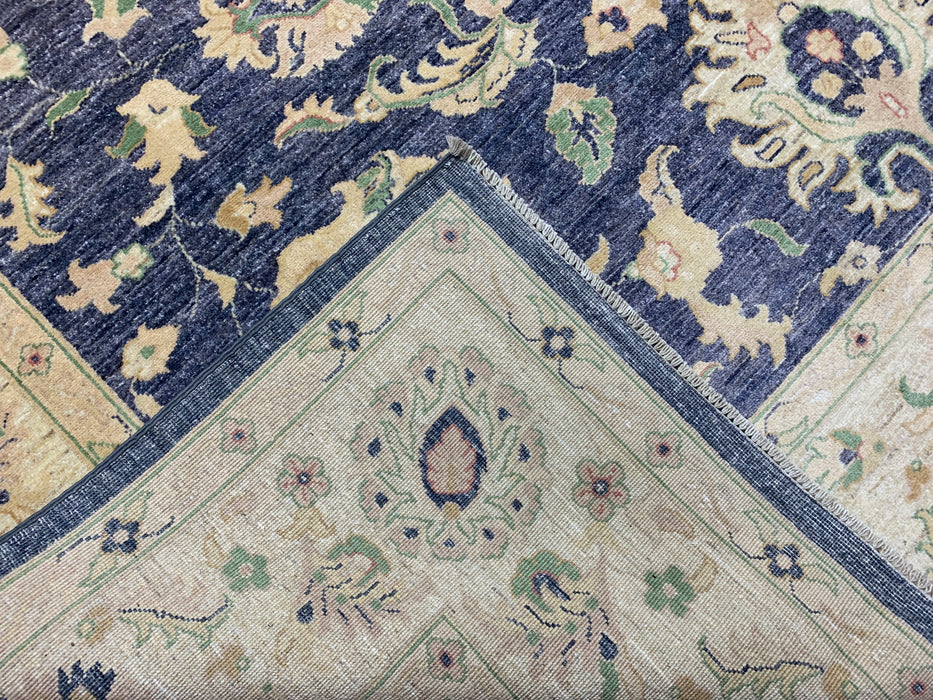 8'x10' Hand-Knotted Chobi Navy/Ivory Area Rug – KB Rugs