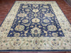8'x10' Hand-Knotted Chobi Navy/Ivory Area Rug – KB Rugs