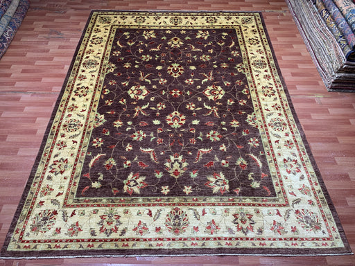 9'x12' Hand-Knotted Chobi Brown/Ivory Area Rug – KB Rugs