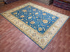 9'x12' Hand-Knotted Chobi Blue/Ivory Area Rug – KB Rugs