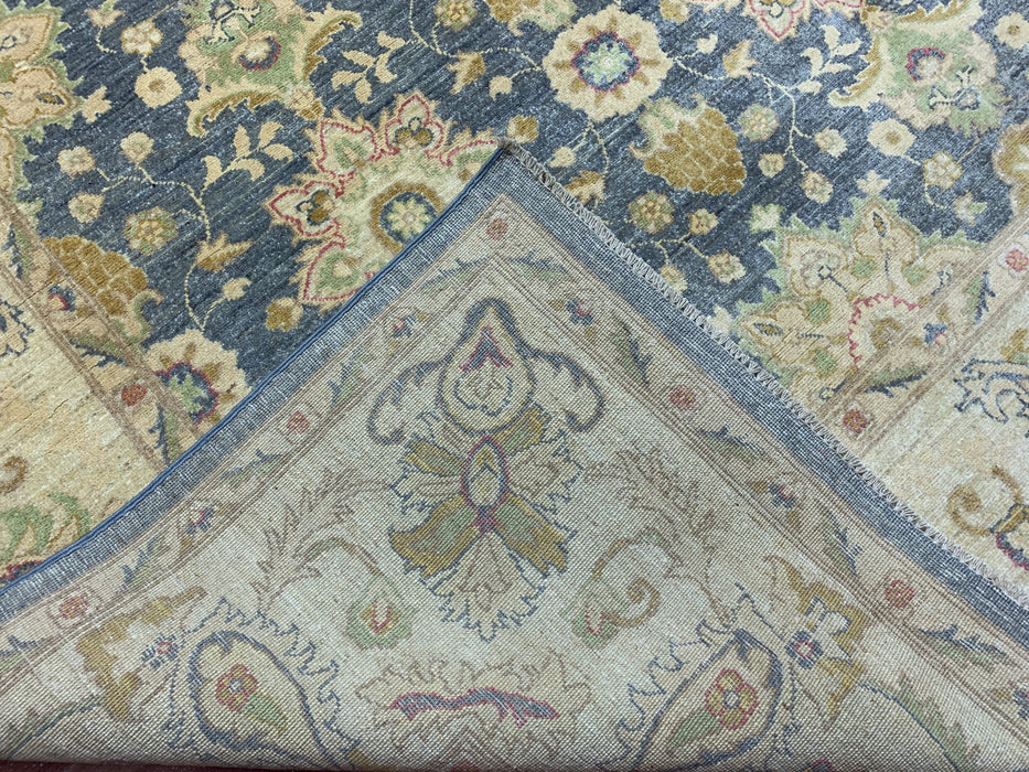 9'x12' Hand-Knotted Chobi Blue/Ivory Area Rug – KB Rugs