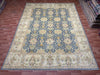9'x12' Hand-Knotted Chobi Blue/Ivory Area Rug – KB Rugs