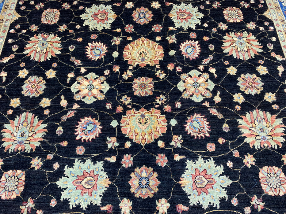 9'x12' Hand-Knotted Chobi Black/Blue Area Rug – KB Rugs