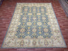 8'x10' Hand-Knotted Chobi Blue/Ivory Area Rug – KB Rugs