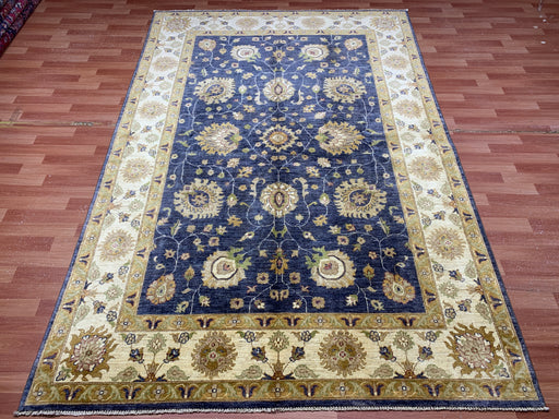 7'x10' Hand-Knotted Chobi Navy/Gold Area Rug – KB Rugs