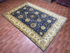 7'x10' Hand-Knotted Chobi Navy/Gold Area Rug – KB Rugs