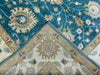 7'x10' Hand-Knotted Chobi Teal/Ivory Area Rug – KB Rugs