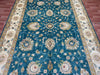 7'x10' Hand-Knotted Chobi Teal/Ivory Area Rug – KB Rugs
