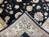 7'x10' Hand-Knotted Chobi Black/Ivory Area Rug – KB Rugs