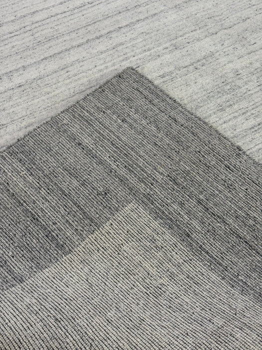 5’10X9' Hand-Knotted Silverstone Wool Area Rug- Ivory/Grey
