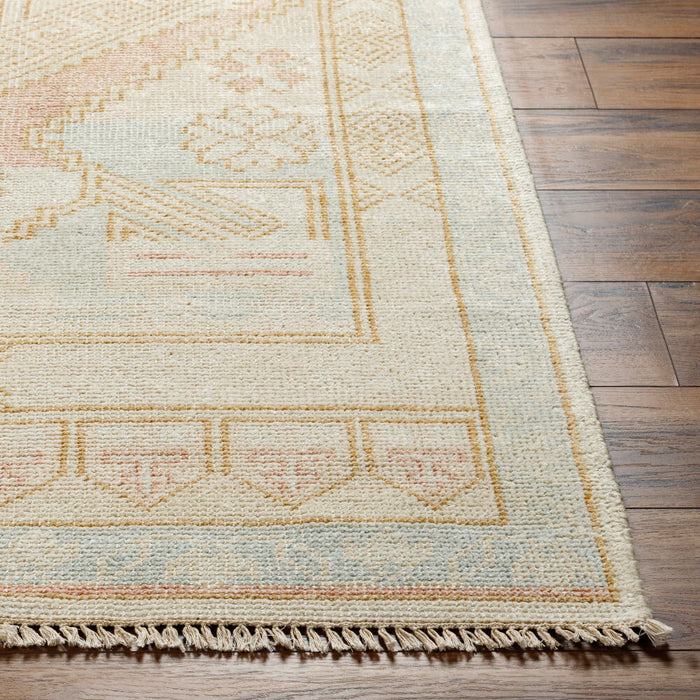 Anadolu Handgeknoopt Tapijt — Blauw / Lichtroze | AAU-2302