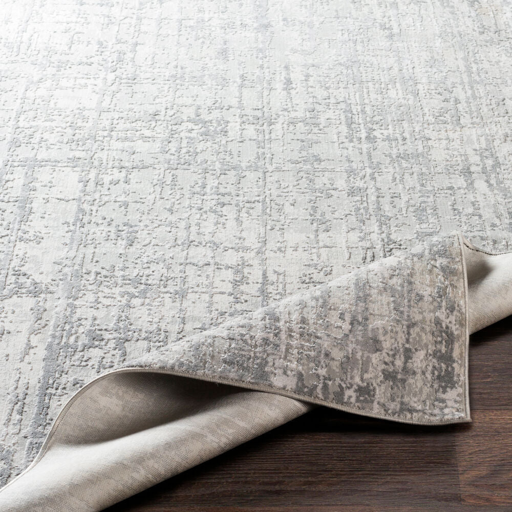 Aisha Machinaal Geweven Vloerkleed — Lichtgrijs / Off-White | AIS-2305 - construction