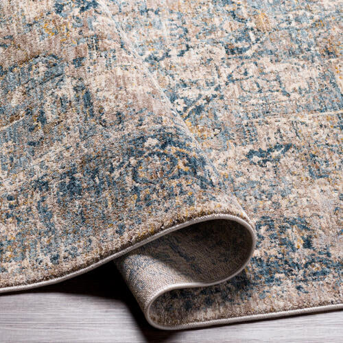Livabliss Mirabel machinaal geweven vloerkleed — Taupe / Denim | MBE-2312 - construction