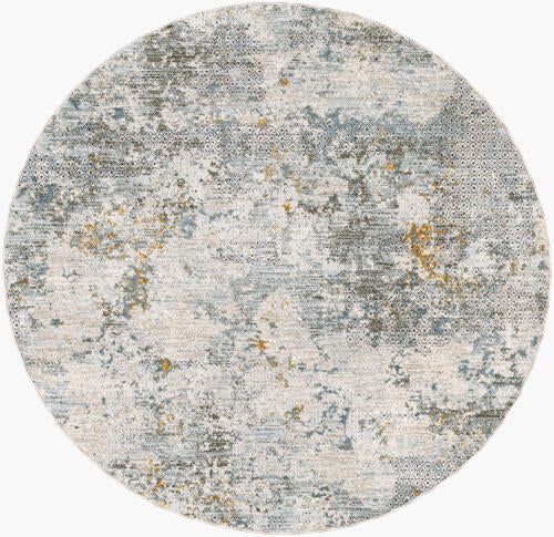 Livabliss Dresden machinaal geweven vloerkleed — Zacht teal / taupe | DRE-2302