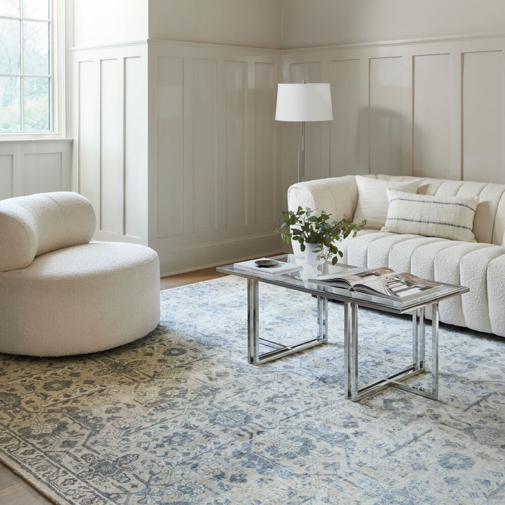 Aleyna Hand Knotted Rug — Light Blue / Cream | ANE-2300 - colour & pattern