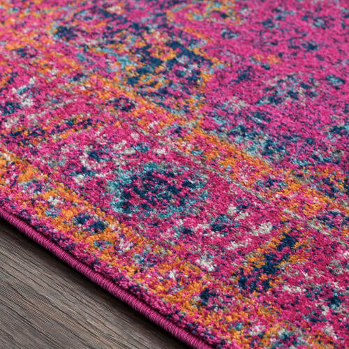 Livabliss Harput machinaal geweven vloerkleed — Magenta / Marineblauw | HAP-1008