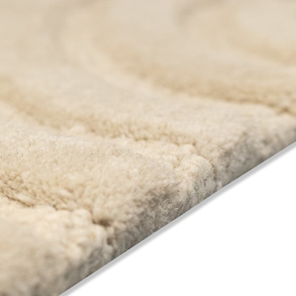 Sculpted Arc Wollen Vloerkleed – Handgetuft (Hoog-laag textuur)