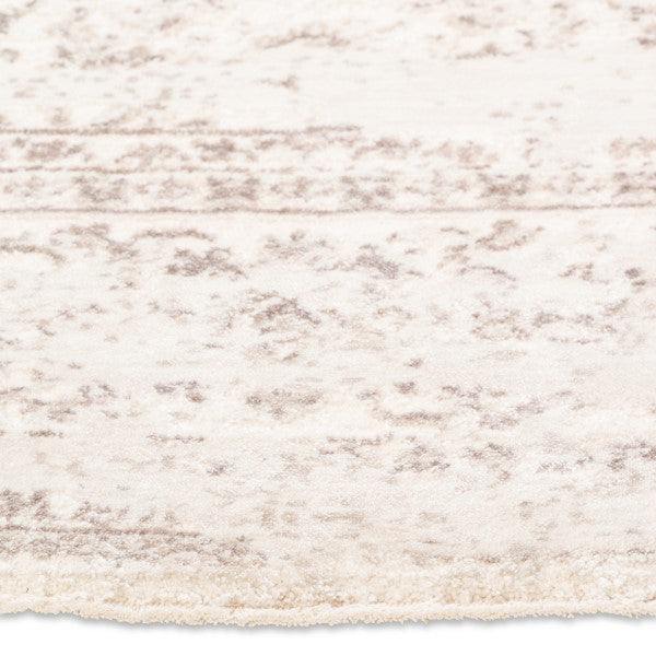 Ivory Vintage Medallion Rug – Easy-Care Turkish Powerloom (0.25" Pile)
