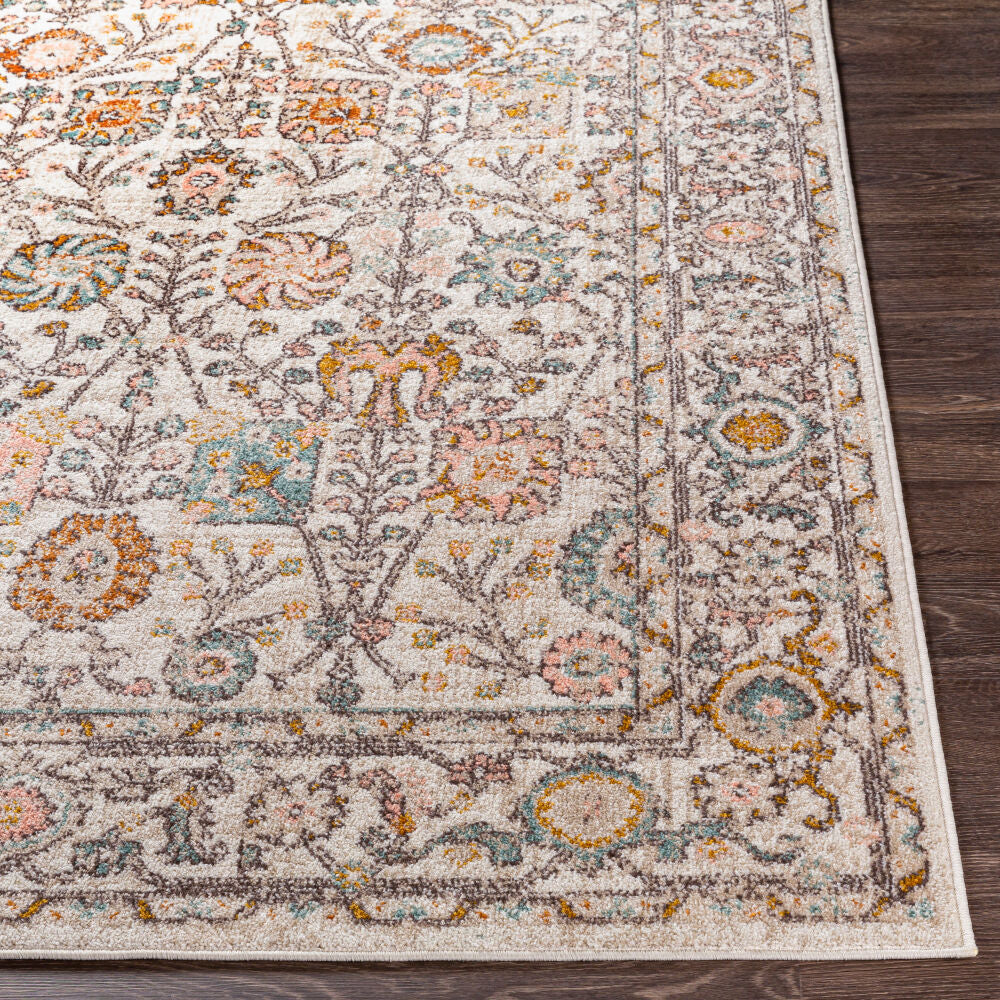 Ankara Machinaal Geweven Vloerkleed — Ivoor / Blush Multi | AKR-2332 - construction