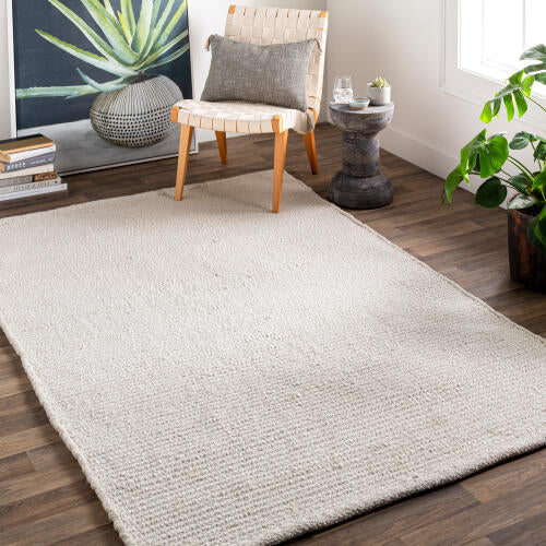 Azalea Handmade Rug — Light Beige / Ivory | AZA-2325 - colour & pattern