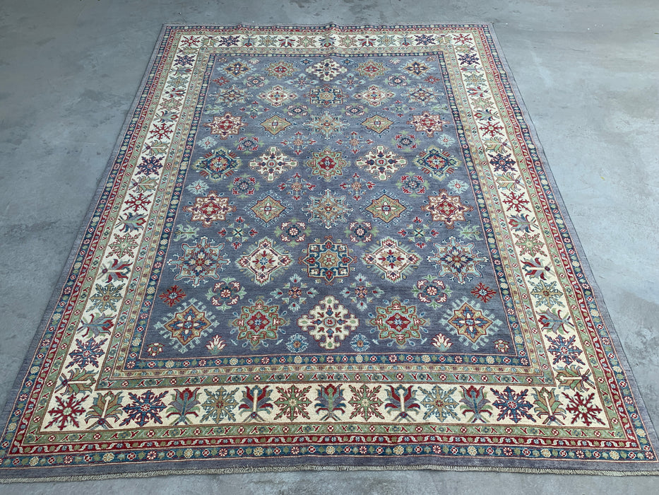 11'7 x 8'11 handgeknoopt Perzisch Chobi wollen tapijt - Grijs traditioneel tribaal vloerkleed - KBHM-518