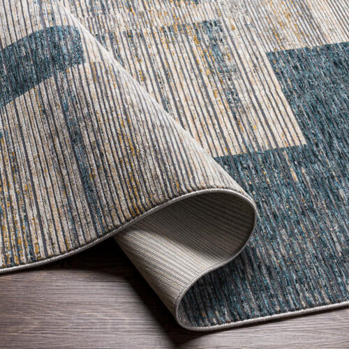 Livabliss Cardiff machinaal geweven vloerkleed — Blauw / Grijs | CDF-2312