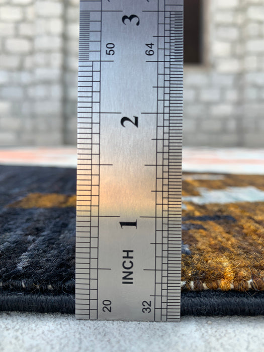 9'10 x 6'5 handgeknoopt Peshawari Chobi wollen tapijt - Modern picturaal maanlandschap vloerkleed - KBHM-527