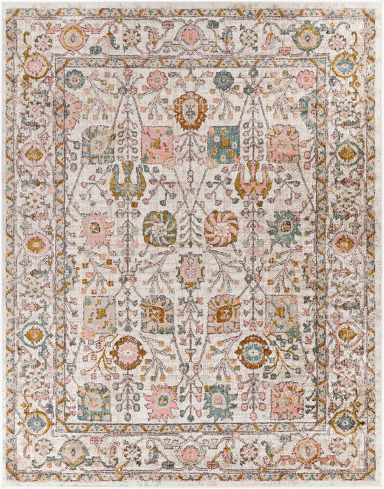 Ankara Machinaal Geweven Vloerkleed — Ivoor / Blush Multi | AKR-2332