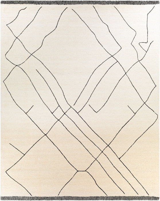 Arsenal handgemaakt wollen tapijt — Crème / Zwart | ARL-2304