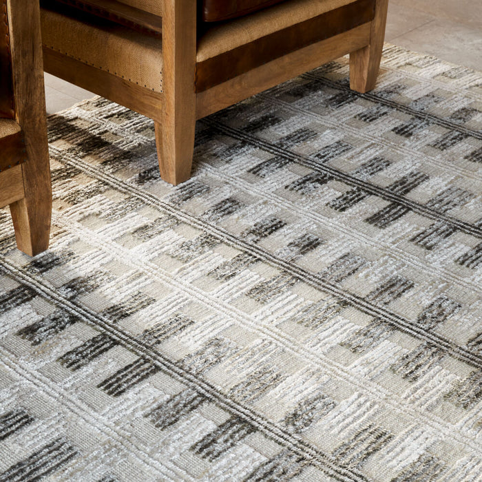 Amina Hand Knotted Rug — Light Beige / Gray | AMA-2302