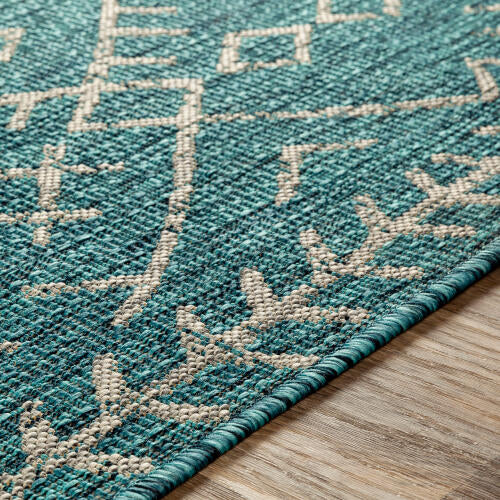 Livabliss Eagean Machinaal Geweven Vloerkleed — Talingblauw / Ivoor | EAG-2330