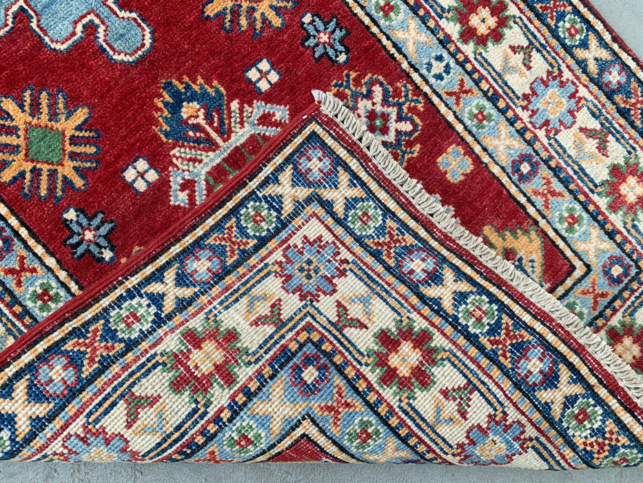10'1 x 2'8 Hand-Knotted Peshawari Chobi Wool Runner - Red Tribal Geometric Rug - KBHM-564