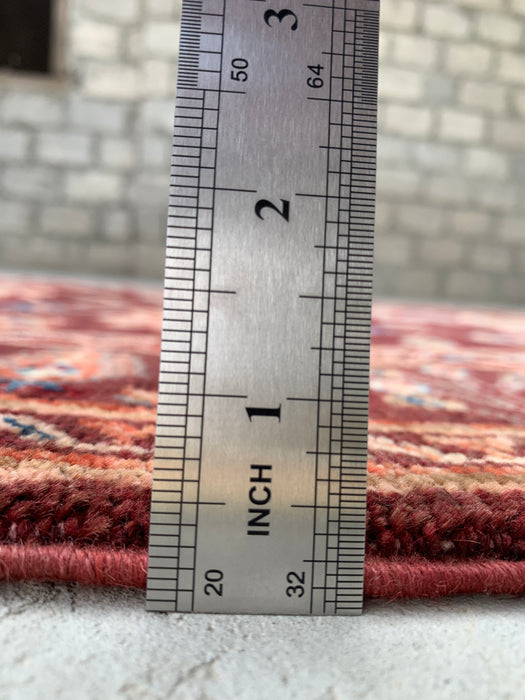 4'11 x 3'4 Hand-Knotted Peshawari Chobi Wool Rug - Burgundy Traditional Floral Area Rug - KBHM-572