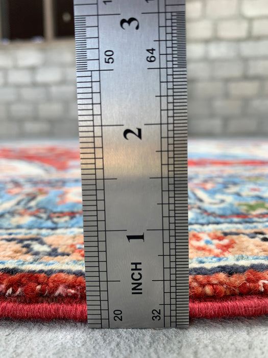 175 x 127 cm handgeknoopt Pesjwari Chobi wollen vloerkleed - Rood traditioneel medaillon karpet - KBHM-573