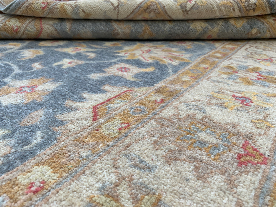 6'0 x 3'11 Hand-Knotted Peshawari Chobi Wool Rug - Blue Gray Traditional Floral Area Rug - KBHM-579