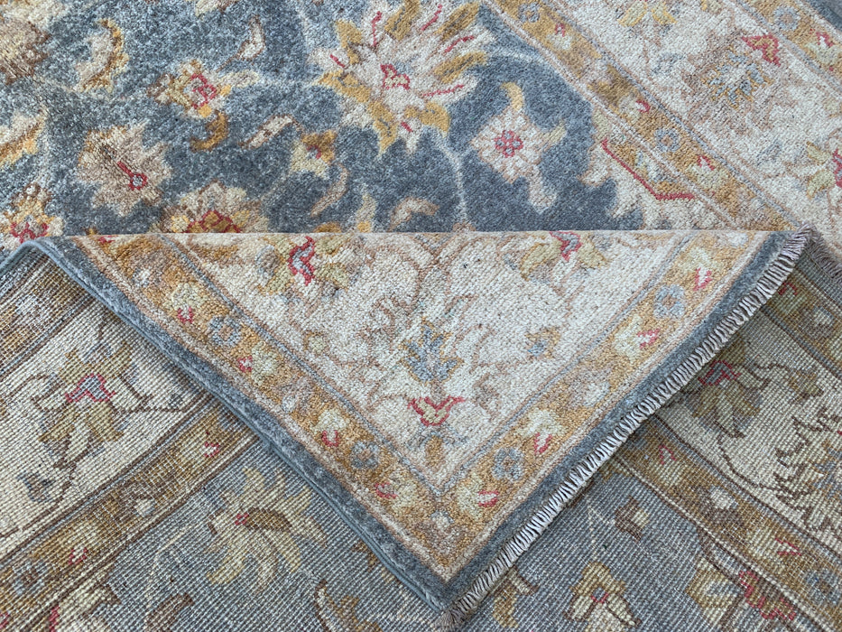 6'0 x 3'11 Hand-Knotted Peshawari Chobi Wool Rug - Blue Gray Traditional Floral Area Rug - KBHM-579