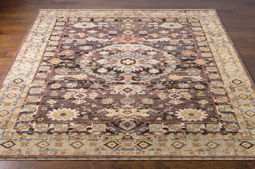 Cappadocia Handmade Wool Rug — Charcoal / Rust Multi | CPP-5029