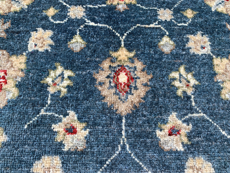 5'11 x 4'0 handgeknoopt Pesjawar Chobi wollen vloerkleed - Blauw traditioneel bloemrijk karpet - KBHM-582