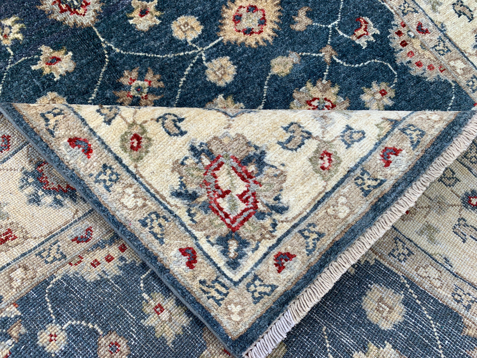 5'11 x 4'0 handgeknoopt Pesjawar Chobi wollen vloerkleed - Blauw traditioneel bloemrijk karpet - KBHM-582