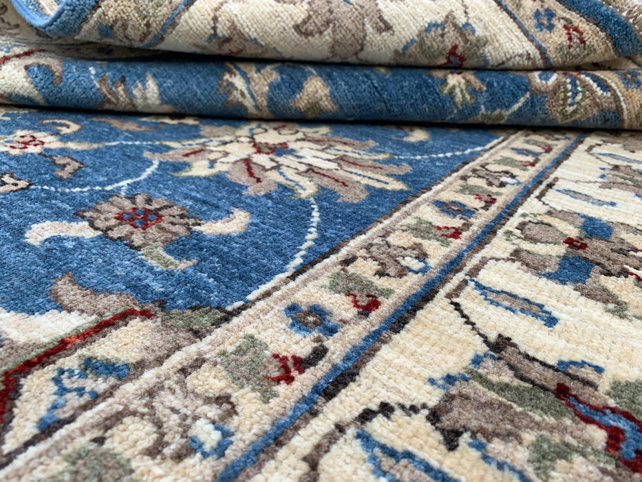 5'10 x 4'0 Hand-Knotted Peshawari Chobi Wool Rug - Blue Traditional Floral Area Rug - KBHM-584