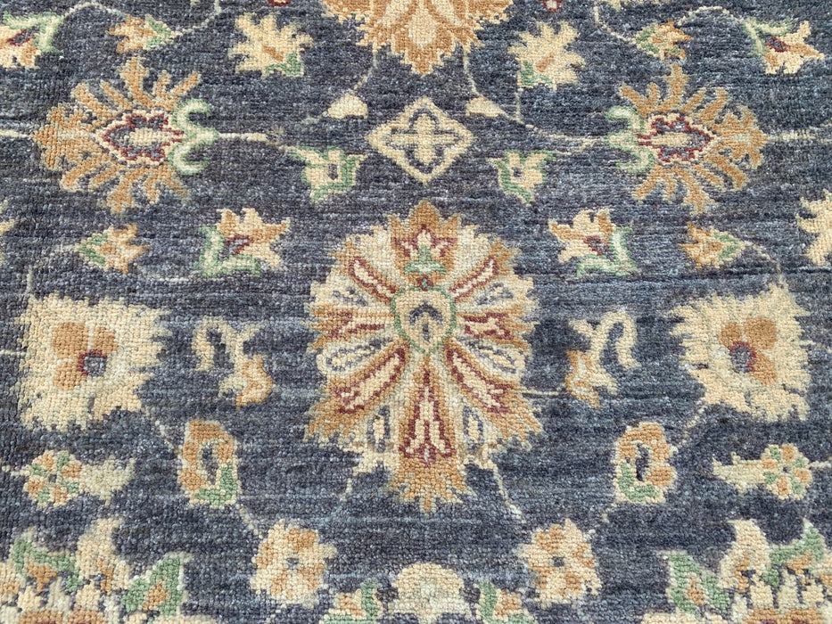 6'7 x 4'11 Hand-Knotted Peshawari Chobi Wool Rug - Gray Traditional Floral Area Rug - KBHM-585