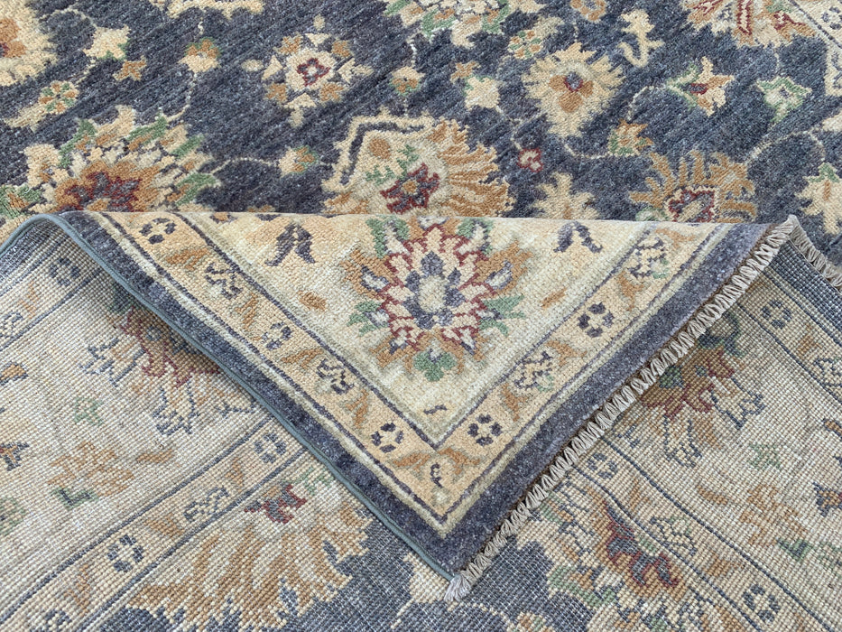 6'7 x 4'11 Hand-Knotted Peshawari Chobi Wool Rug - Gray Traditional Floral Area Rug - KBHM-585